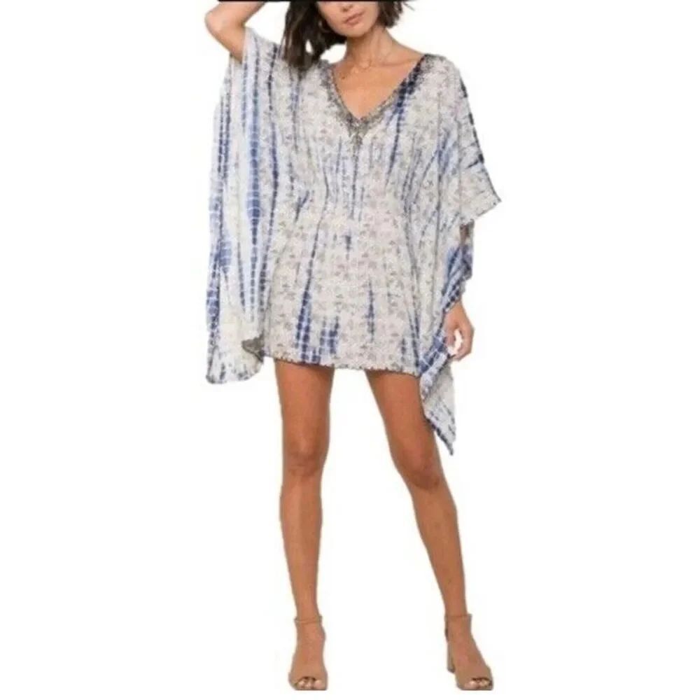 RAGA Cyprus Shore tunic tie-dye XS oversized boho beachy coverup hippie